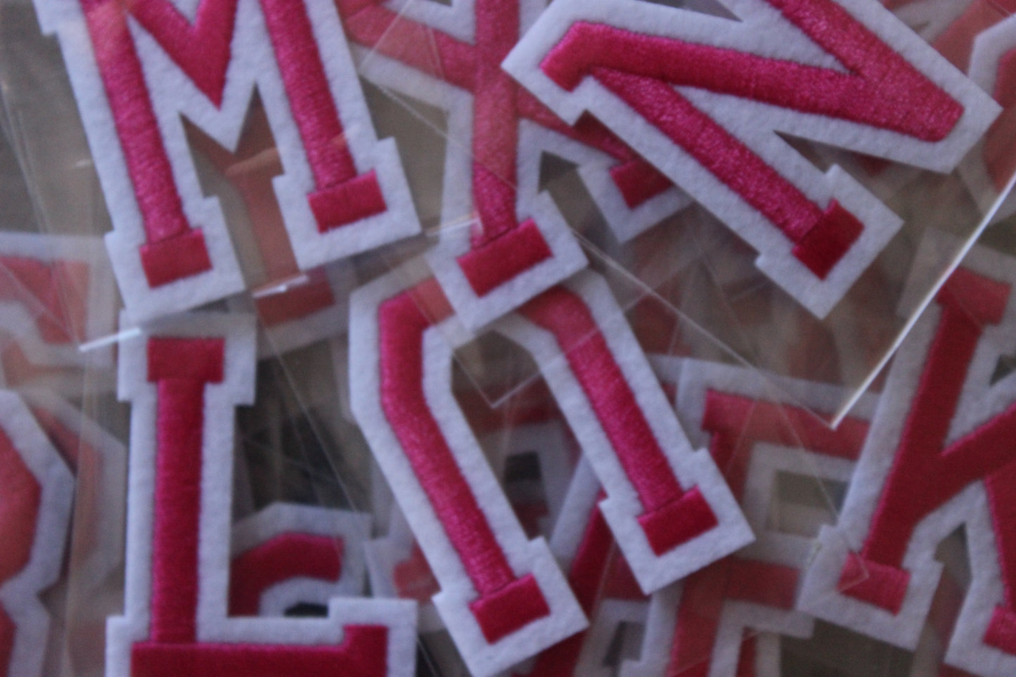 Large Pink Iron on Letter