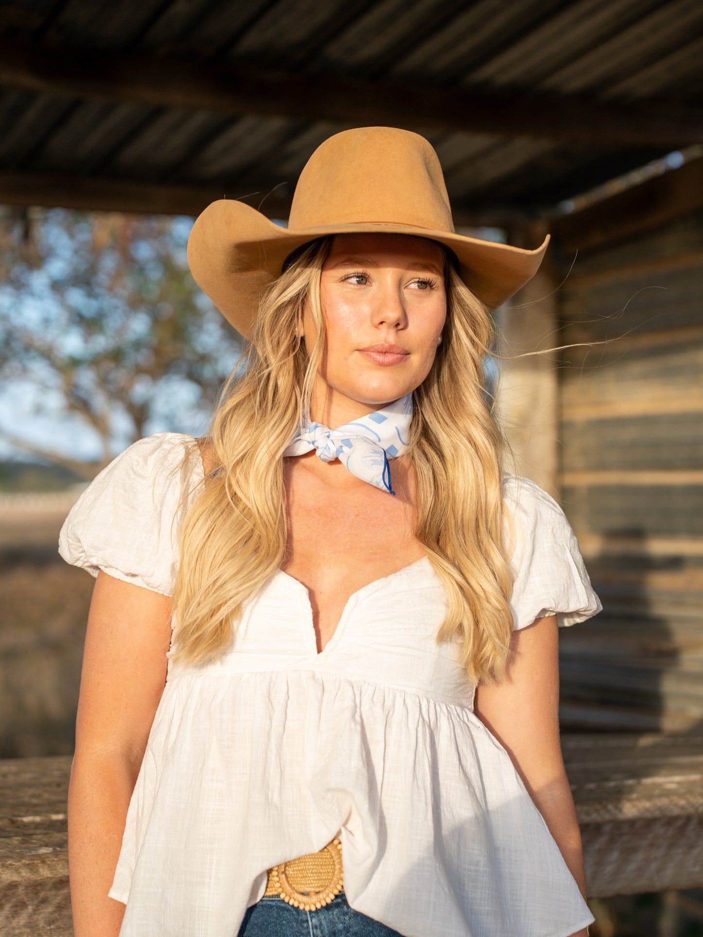 Boot Scootin Blue Bandana