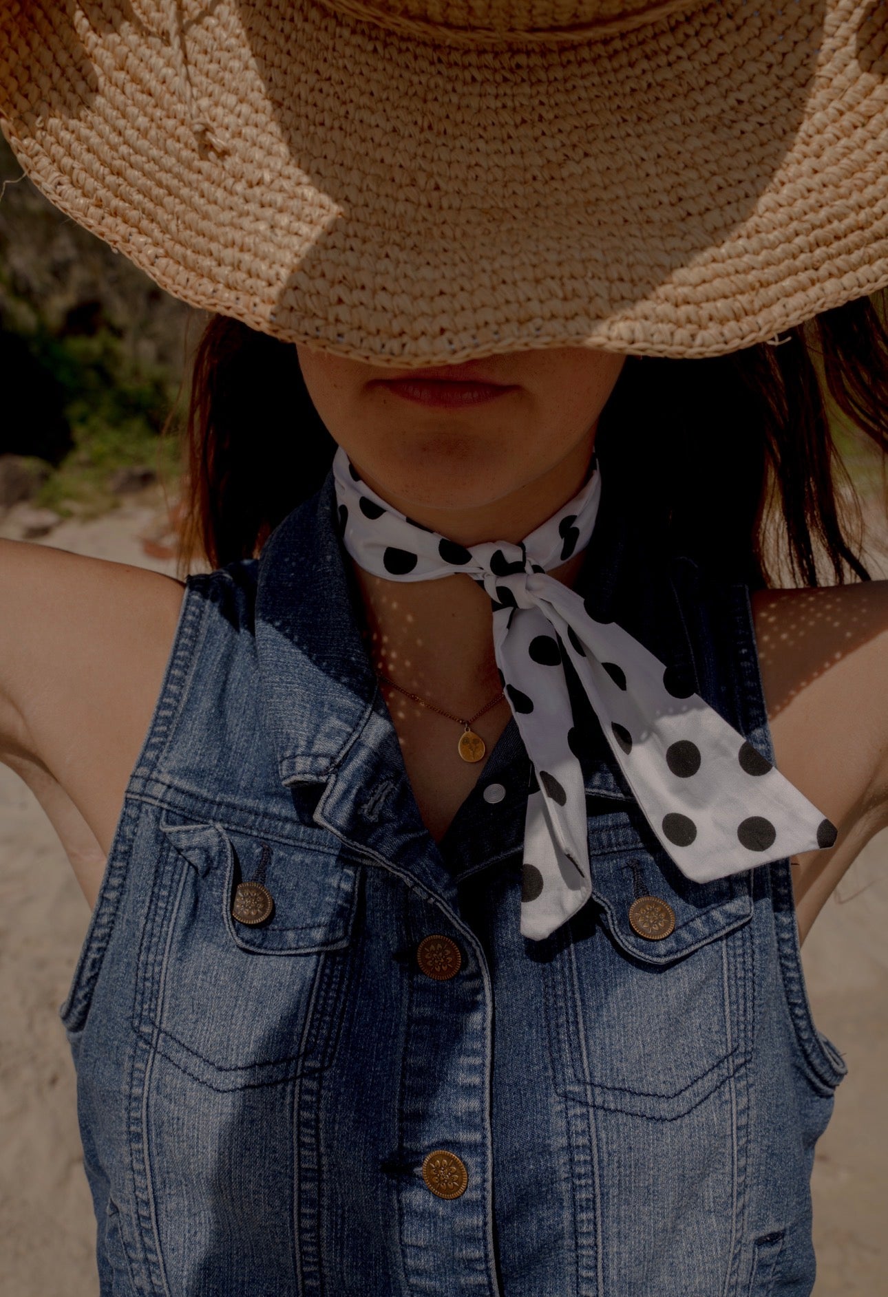B&W Polka Dot Neck Tie