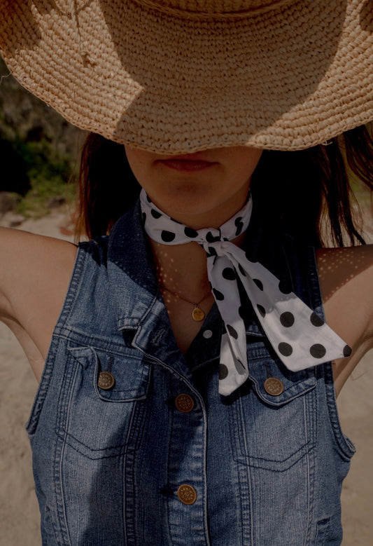 B&W Polka Dot Neck Tie