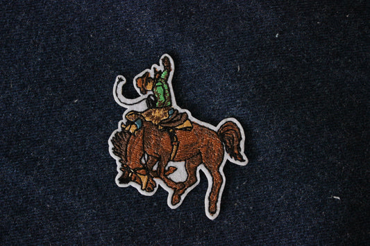 Bucking Bronc Iron on Patch