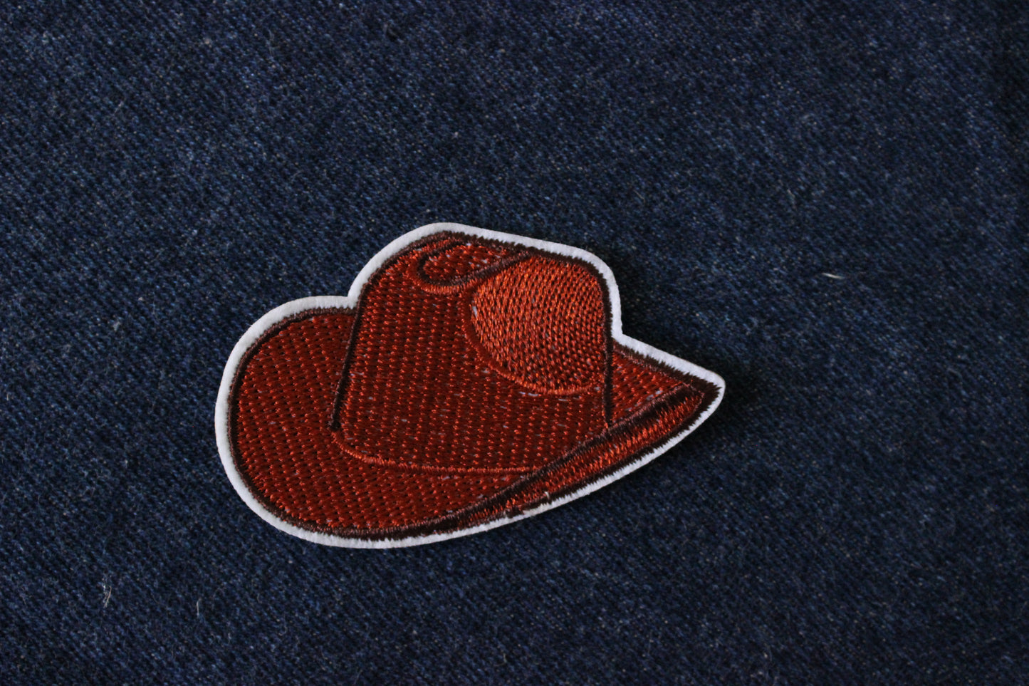 Western Hat Iron on Patch