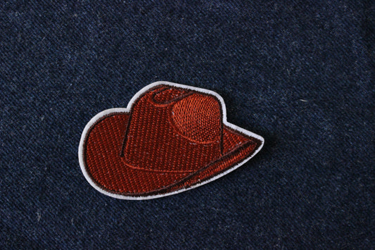 Western Hat Iron on Patch