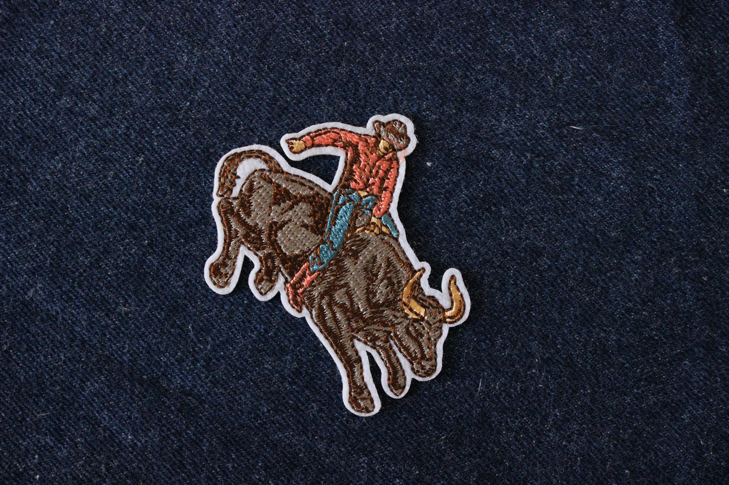 Bucking Bull Iron on Patch
