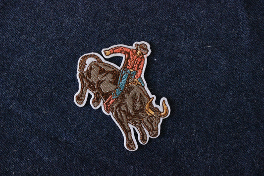 Bucking Bull Iron on Patch