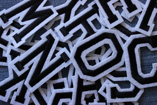 Large Black Iron on Letter