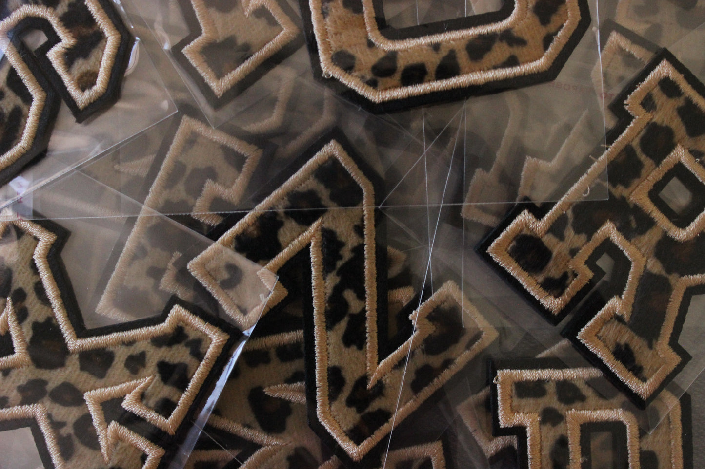 Large Leopard Print Iron on Letter