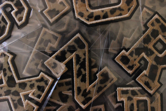 Large Leopard Print Iron on Letter