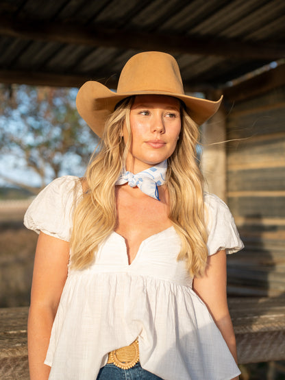 Boot Scootin Blue Bandana
