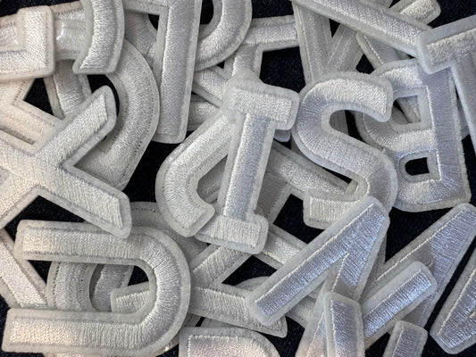 White Iron on Letters